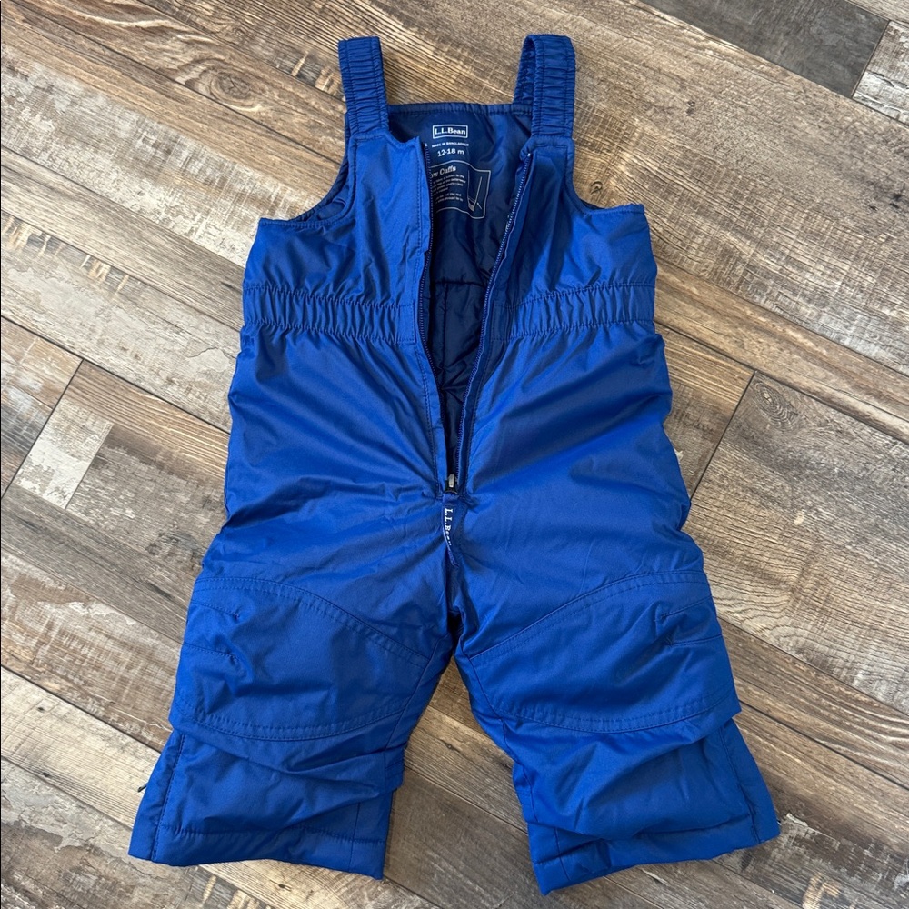 L.L. Bean Toddlers’ Cold Buster Snow Bib in Blue Size 12-18 Months